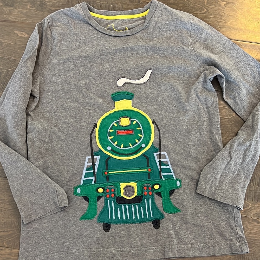 Mini Boden Train applique long sleeve T-shirt, size 11-12